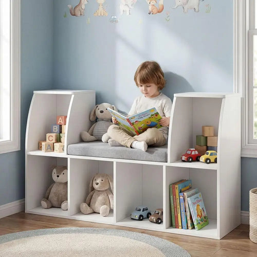 Kids Bookshelf with Reading Nook