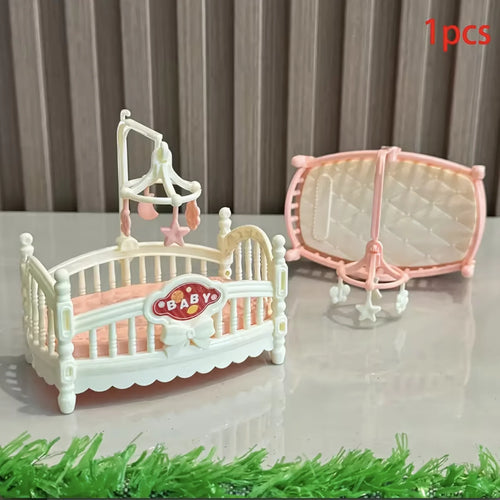 Miniature Dollhouse Cradle Bed