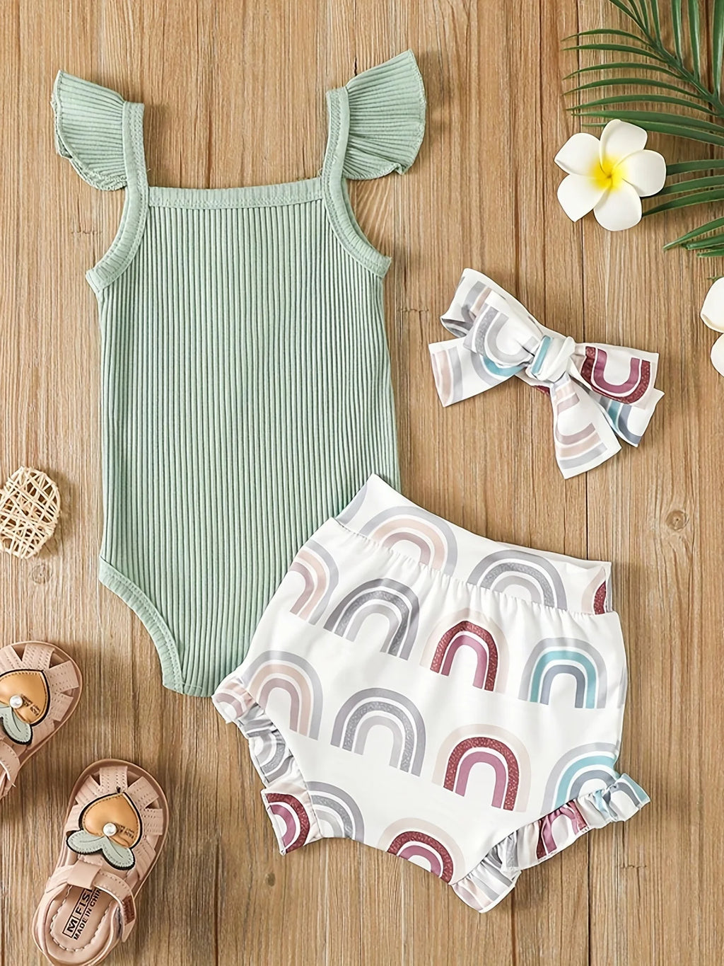 3-Piece Summer Baby Girl Outfit Set