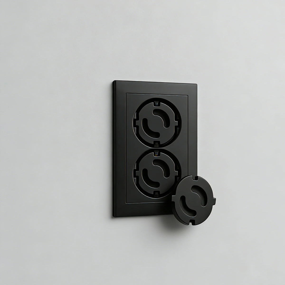 Child Safety EU Type F Socket Cover - Embedded Baby Proof Plug Protector for European Outlets, Non-Rotatable Dust Oil Resistant