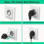 Child Safety EU Type F Socket Cover - Embedded Baby Proof Plug Protector for European Outlets, Non-Rotatable Dust Oil Resistant