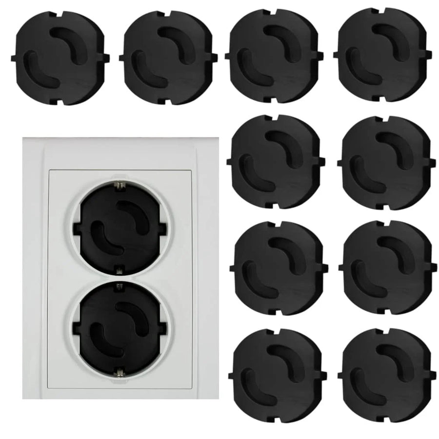 Child Safety EU Type F Socket Cover - Embedded Baby Proof Plug Protector for European Outlets, Non-Rotatable Dust Oil Resistant
