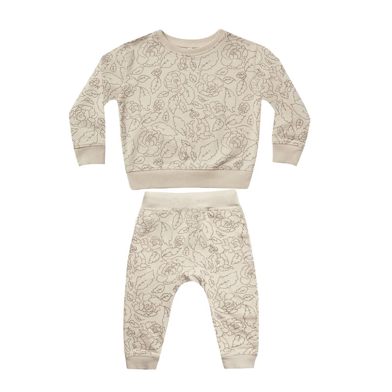 2-Piece Cartoon Cotton Baby Hoodie Set