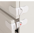 Baby Safety Drawer Lock Anti-Pinching Hand Cabinet Drawer Locks Plastic White Safety Buckle for Children Kids Protection