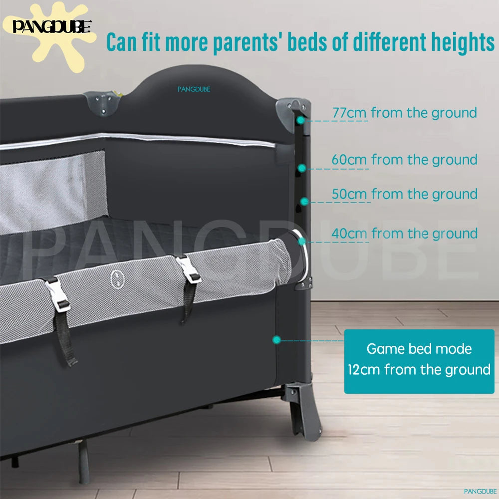4-in-1 Foldable Baby Bedside Crib