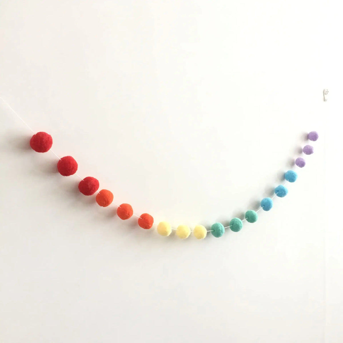 Felt Ball String Ornament Girls Room Decor Hair Ball Hanging Pendant For Nursery Decor Garland Pom Nordic Style Kids Decoration