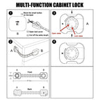 Child Safety Locks Baby Proof Cabinet Drawer Multifunction Plastic Safety Lock Safety Latches For Cabinet Door Drawer Childproof