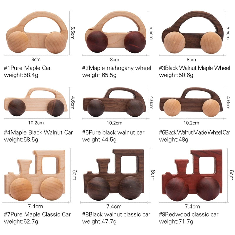 Wooden Beech Baby Car Toy