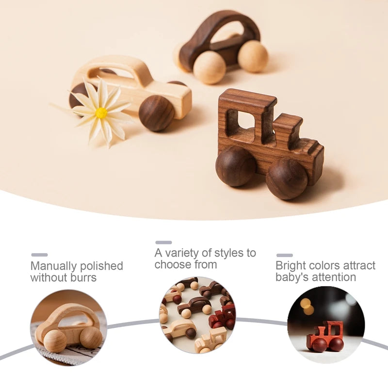 Wooden Beech Baby Car Toy