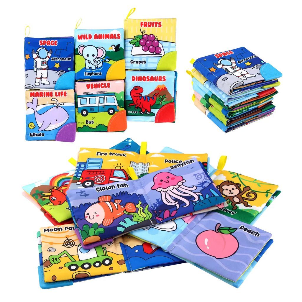 Soft Baby Cloth Book with Teether