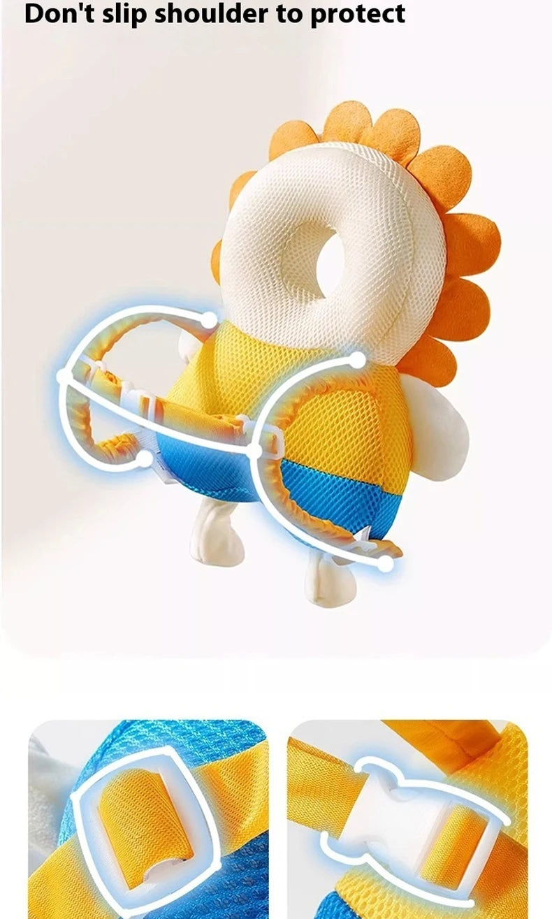 AIBEDILA Baby Head Protector Safety Pad Cushion Cartoon Anti Fall Back Pillow Headrest Newborn Infant Toddler Baby Protection