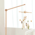 Baby Rattle Toy 0-12 Months Toys Wooden Mobile Bed Bell Floor Stand Bracket Newborn Bed Bell Hanging Holder Bracket Infant Crib