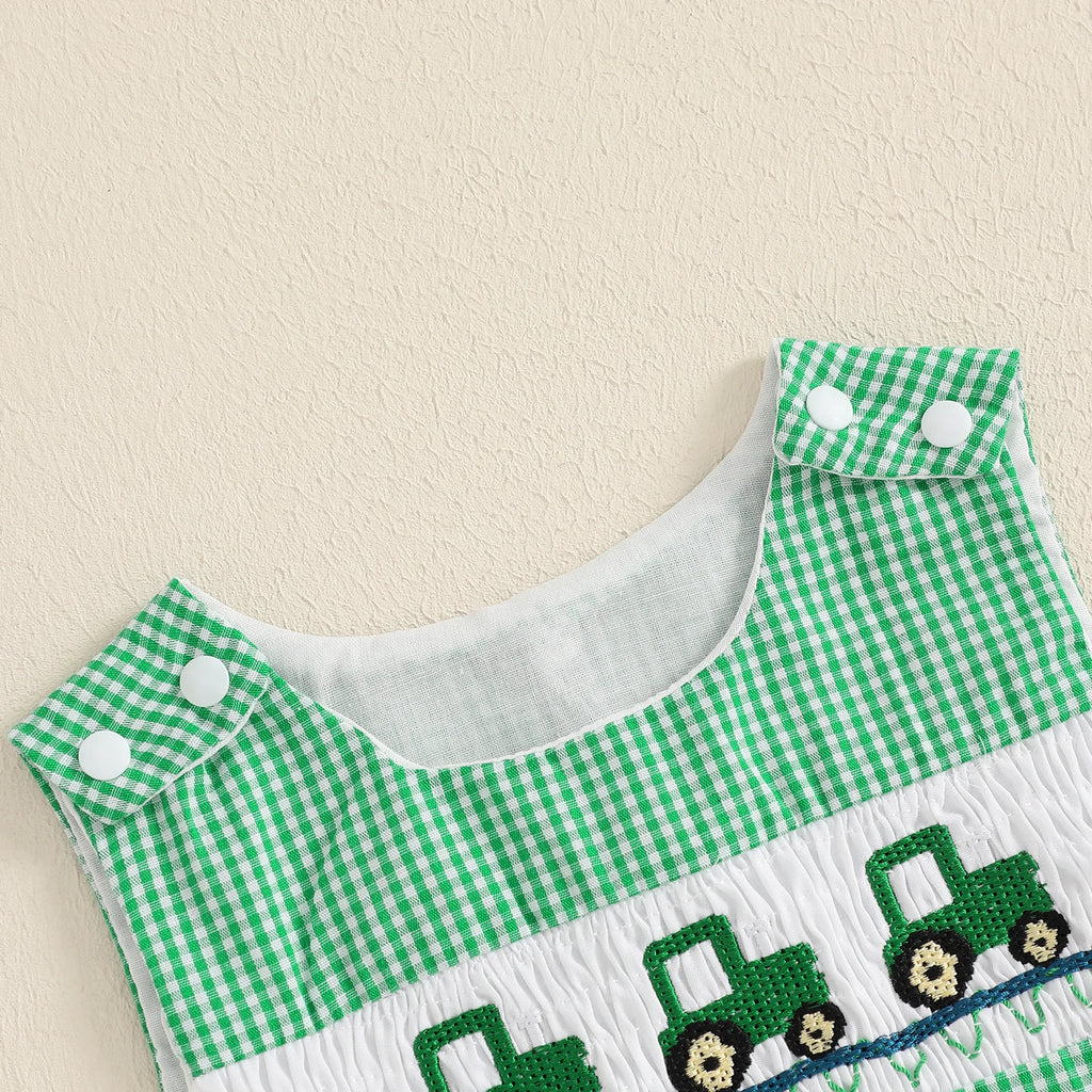 Baby Boy Embroidered Romper