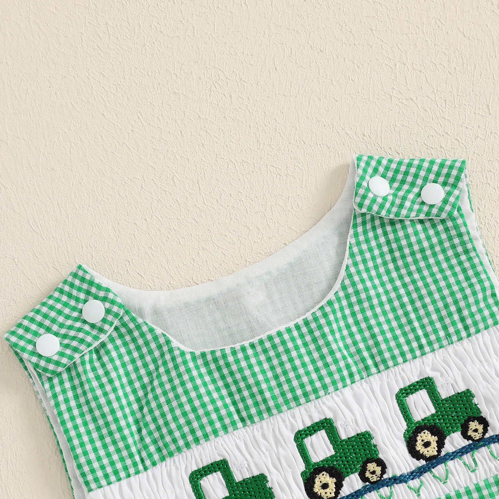 Baby Boy Embroidered Romper