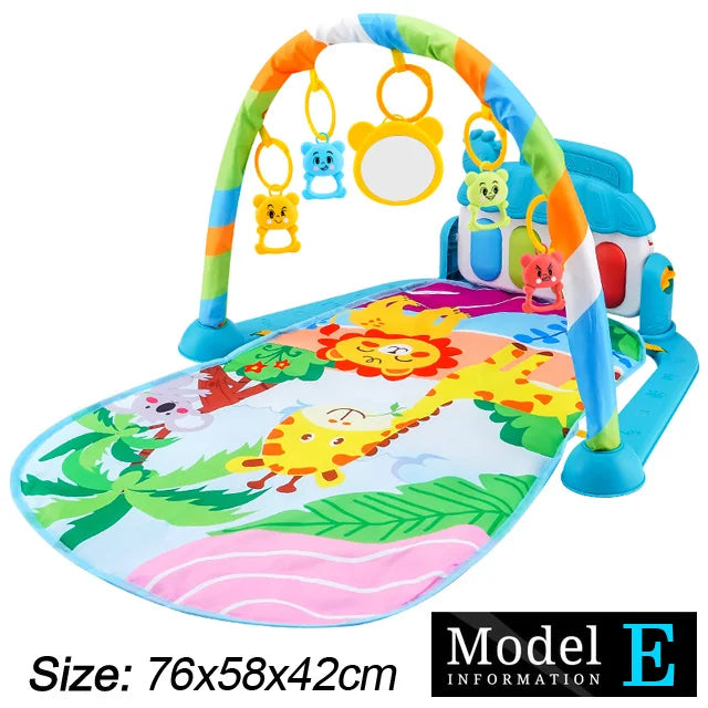 Baby Activity Gym with Piano & Play Mat