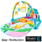 Baby Activity Gym with Piano & Play Mat