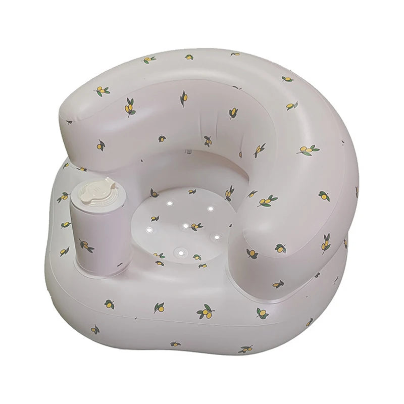 Inflatable Baby Floor Seat with Built-In Pump