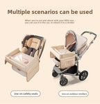 Baby Car Waterproof Storage Dining Table, Cartoon Kids Car Safety Seat Tray, Universal Small Table Board for Strollers