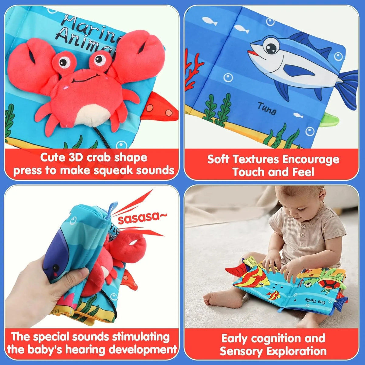 Marine Animal Tail Cloth Baby Book