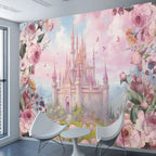 8+ Cartoon Nursery Flower Castle Walls Home Decor Self Adhesive Optional Photo Wallpaper for Bedroom Decoration Kids Baby Mural