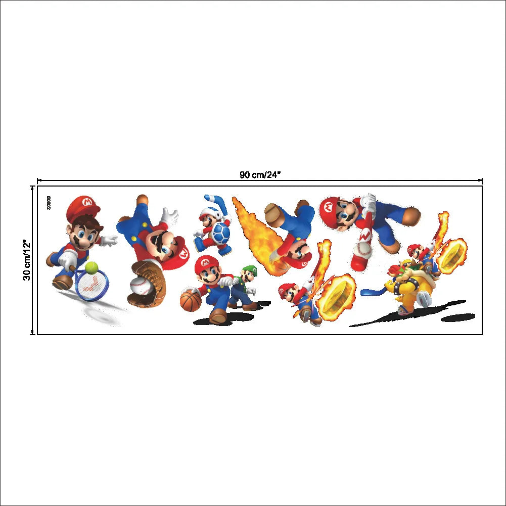 NEW Children favorite game wall decals super boys funny anime 3d vinyl stickers kids room nursery decoration cartoon poster