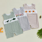 Baby Boy Embroidered Romper