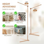 Baby Rattle Toy 0-12 Months Toys Wooden Mobile Bed Bell Floor Stand Bracket Newborn Bed Bell Hanging Holder Bracket Infant Crib