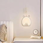 Cute Children's Room Girl Bedroom Wall Lamps Embrace Pear Lamp Creative Cream Style Princess Room Baby Room Bedside Wall Lights