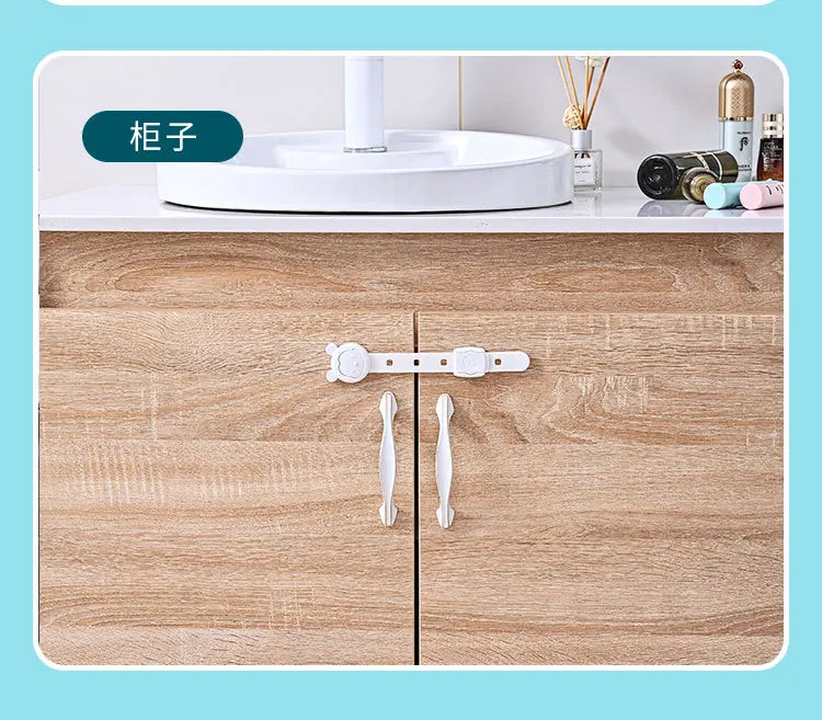 5Pcs Child Safety Cabinet Lock Baby Proof Security Protector Drawer Door Cabinet Lock Plastic Protection Kids Safety Door Lock