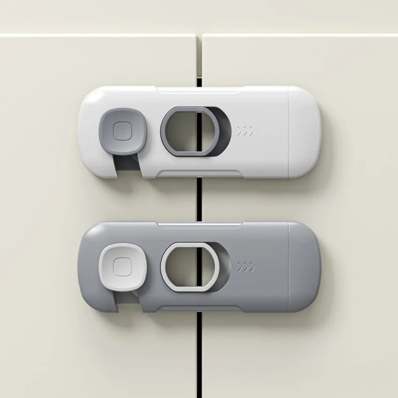 Child Safety Lock 2 Pack, No Tools Installation, Universal for Cabinets Drawers Fridge, Anti-Pinch Baby Proofing