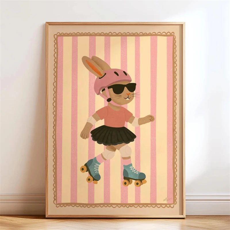Animal-themed Baby Room Posters: Stylish and Playful Animal Prints Whimsical Canvas Wall Art Suitable for Modern Baby Room De