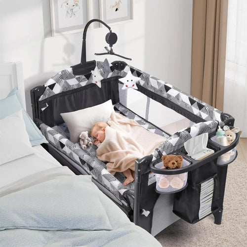 5-in-1 Baby Bassinet & Bedside Crib
