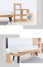 Nordic style villa, dollhouse, children's play, mini simulation furniture, bedroom, kitchen, wooden toys, boys and girls
