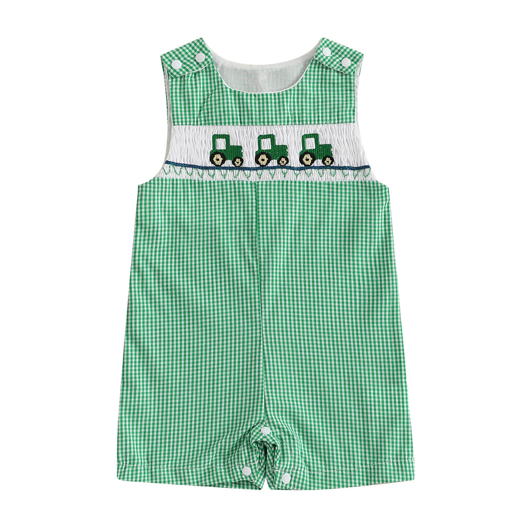 Baby Boy Embroidered Romper