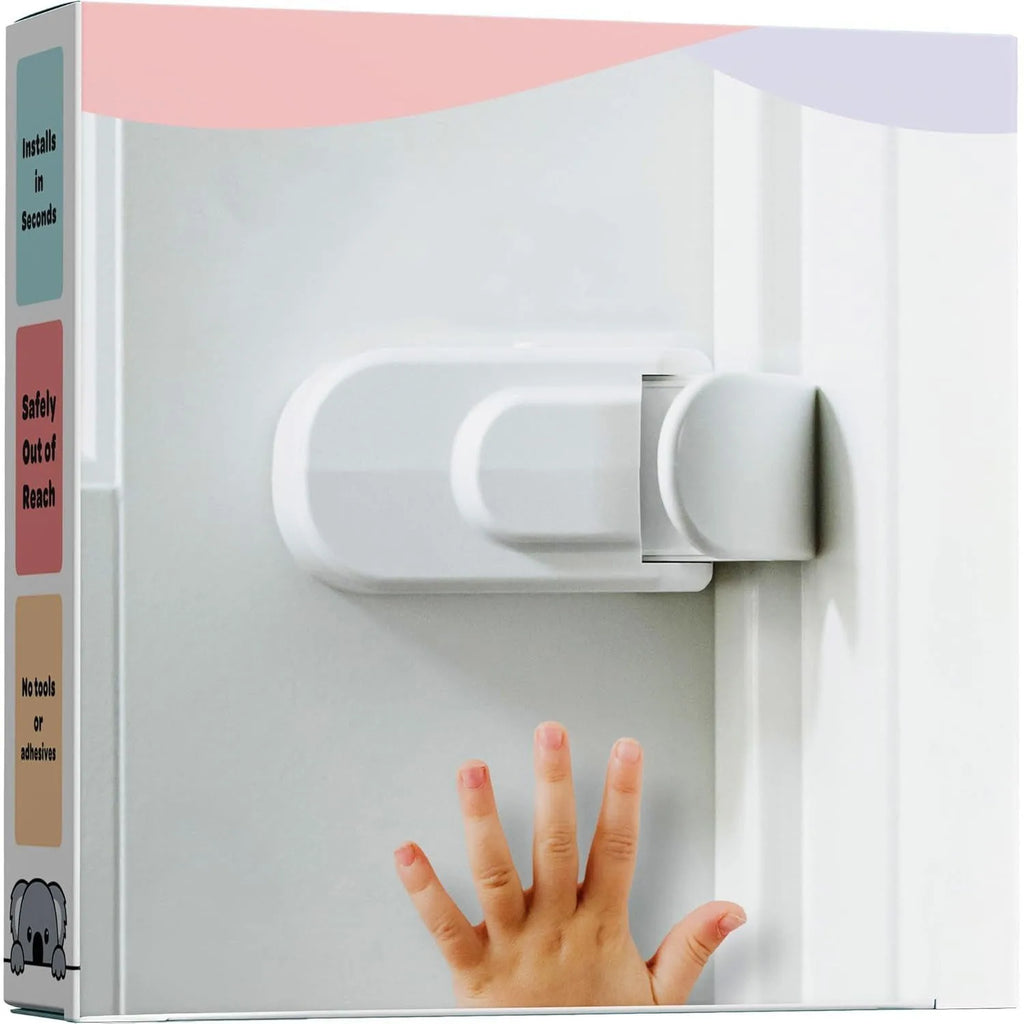 Baby Safety Lock Anti-Jamming Door Blocking Mechanism Safety Cabinet Lock Kids Security Childproof Safety Lock for Interior Door