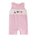 Baby Boy Embroidered Romper