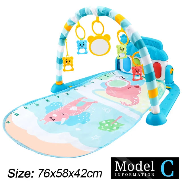 Baby Activity Gym with Piano & Play Mat