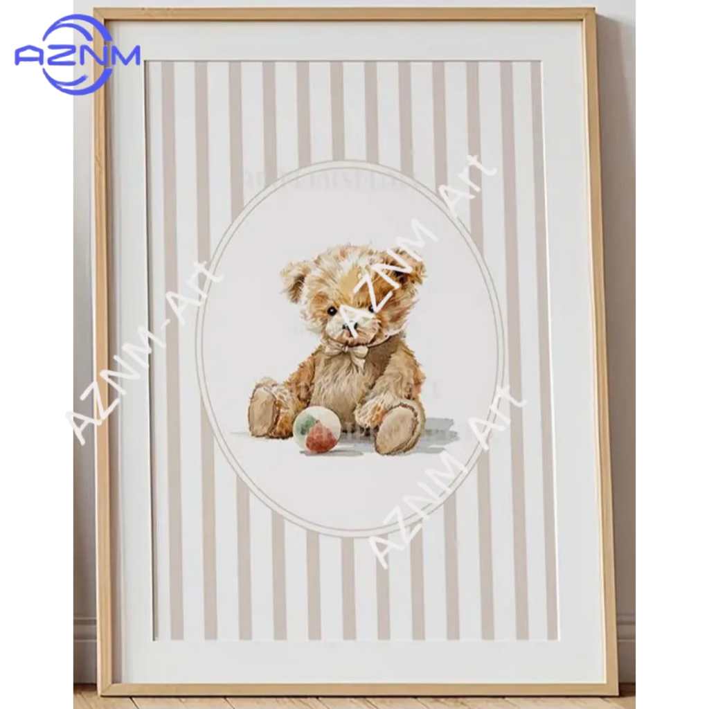 1/3Pcs Prints for a Baby Boy Nursery, Teddy Bear Prints, Vintage Nursery Posters, Little Boys Room