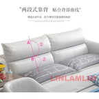 King Size Upholstered Family Bed with Integrated Baby Crib, Drawers, Modern Multifunctional Genuine Leather Platform Bed Frame