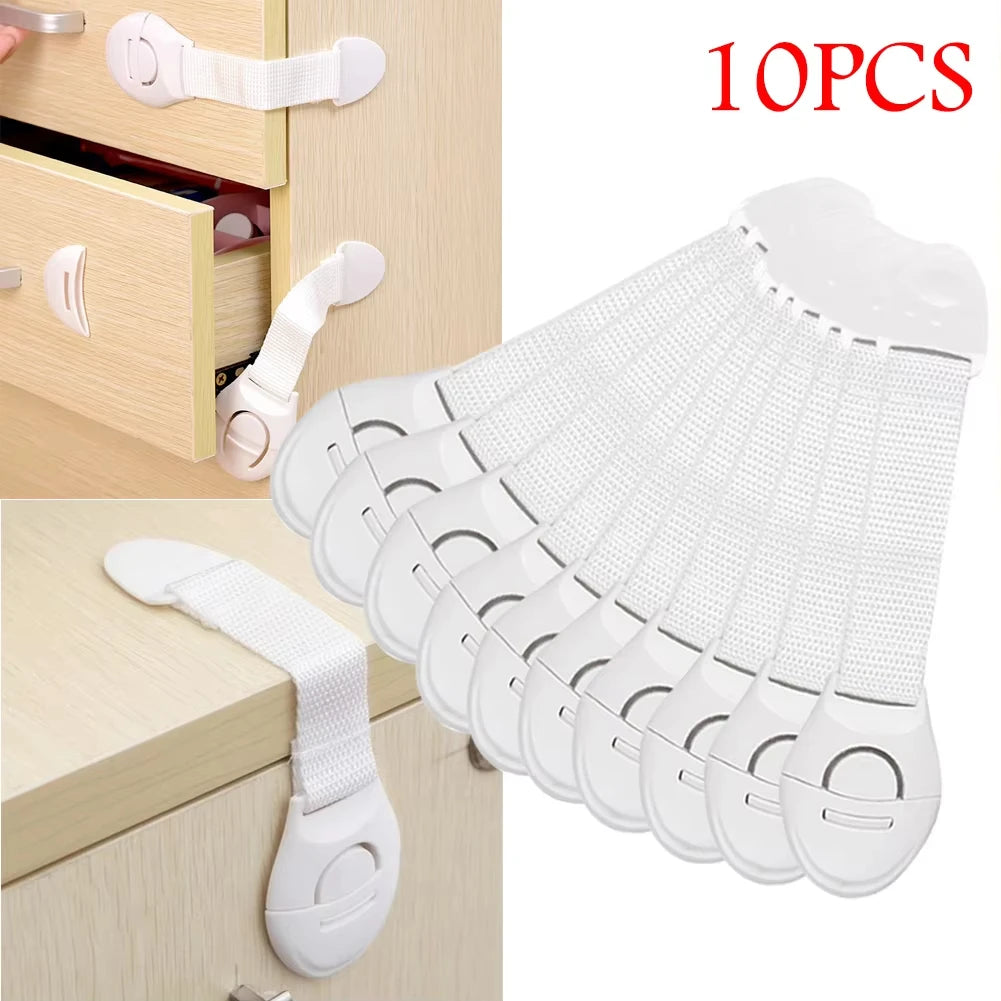 1/5/10pcs Child Safety Cabinet Lock Baby Proof Security Protector Drawer Door Cabinet Lock Plastic Protection Kids Safety Door