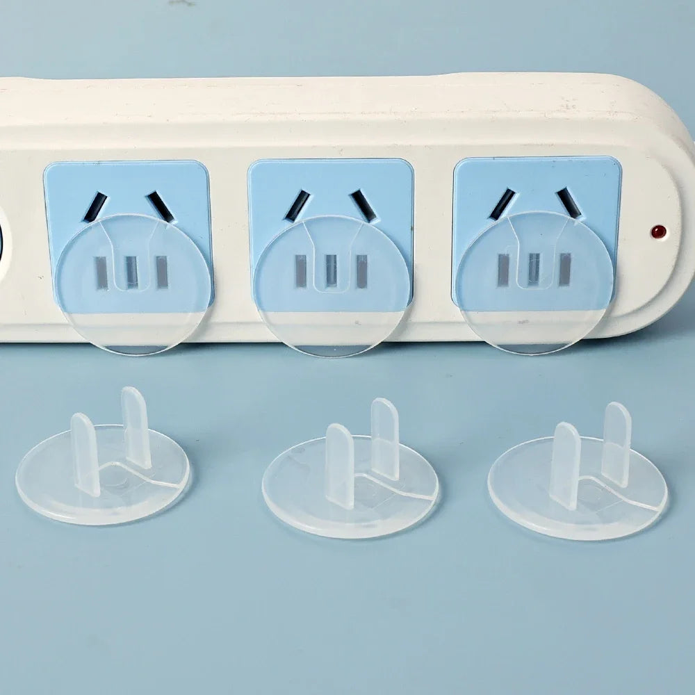10/20PCS Childproof Outlet Covers – US Standard Baby Safety Plugs, Clear Electrical Socket Protectors for Home & Export