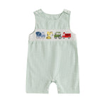 Baby Boy Embroidered Romper