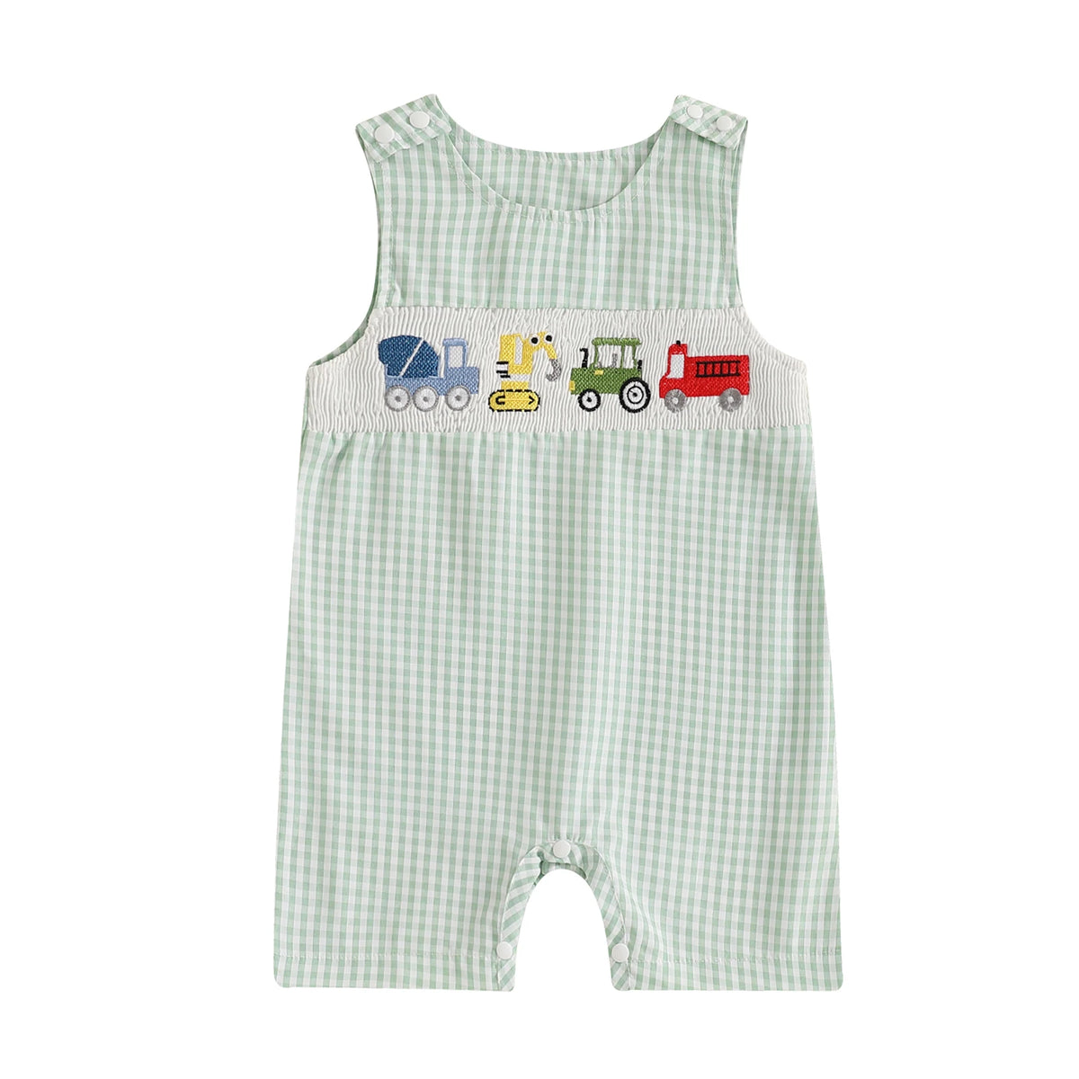 Baby Boy Embroidered Romper