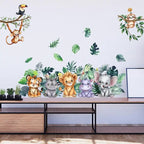 Boys Girls Room Decor Forest Animal Wall Stickers Charming Easy Apply Cartoon Themes