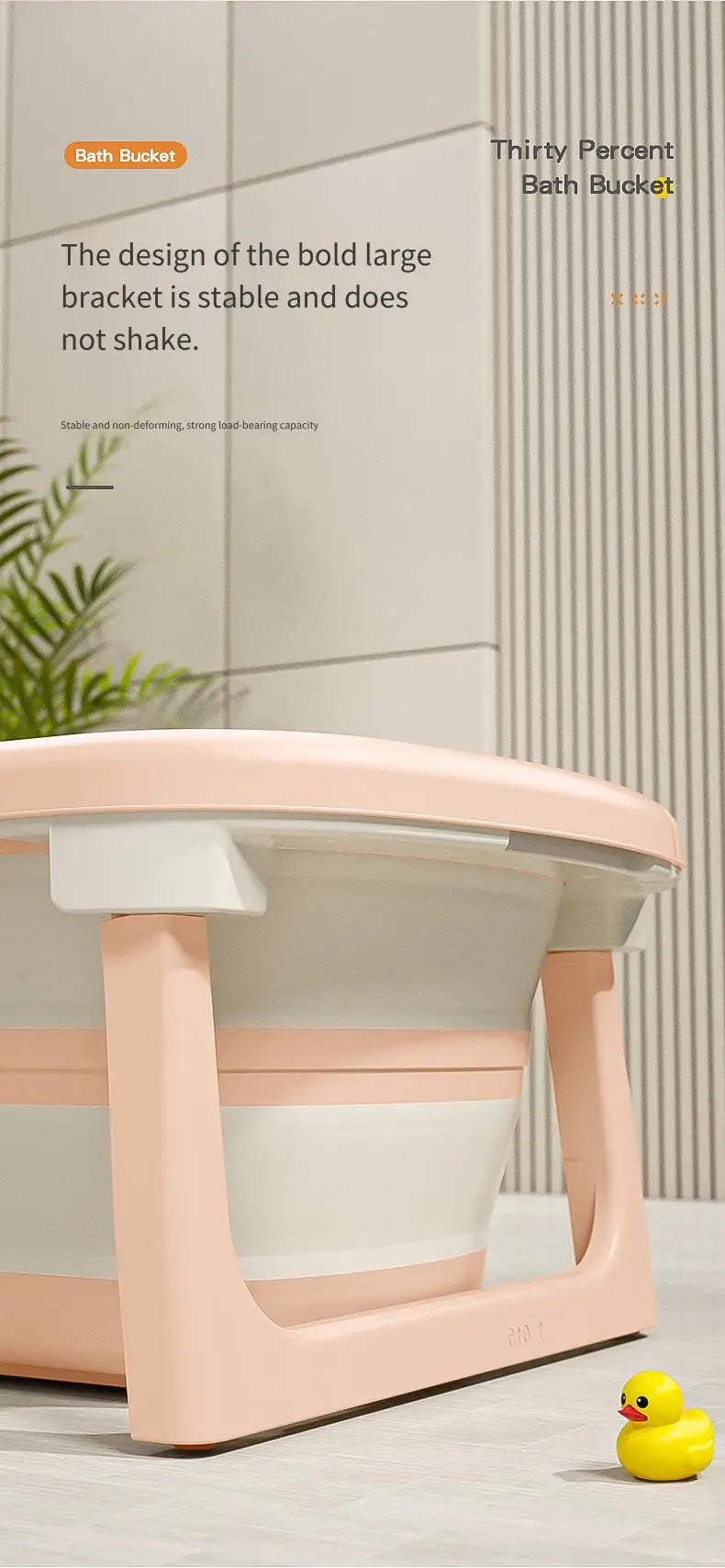 Foldable Baby Bathtub for Newborns & Toddlers – Space-Saving Bath Tub with Easy Storage Lightweight & Portable Design