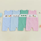 Baby Boy Embroidered Romper