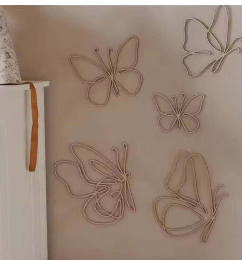 Wooden Outline Plywood Butterflies Nursery Wall Decor, Teen Room Wall Art, Boho Butterfly Decor, Girls Bedroom Decoration