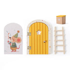 Novelty Glows in The Dark Window Dollhouse Home Decorations Mini Creative Fairy Elf Door Funny Wooden Mouse Hole Nursery Decor
