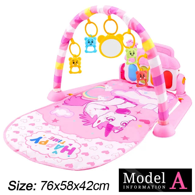 Baby Activity Gym with Piano & Play Mat