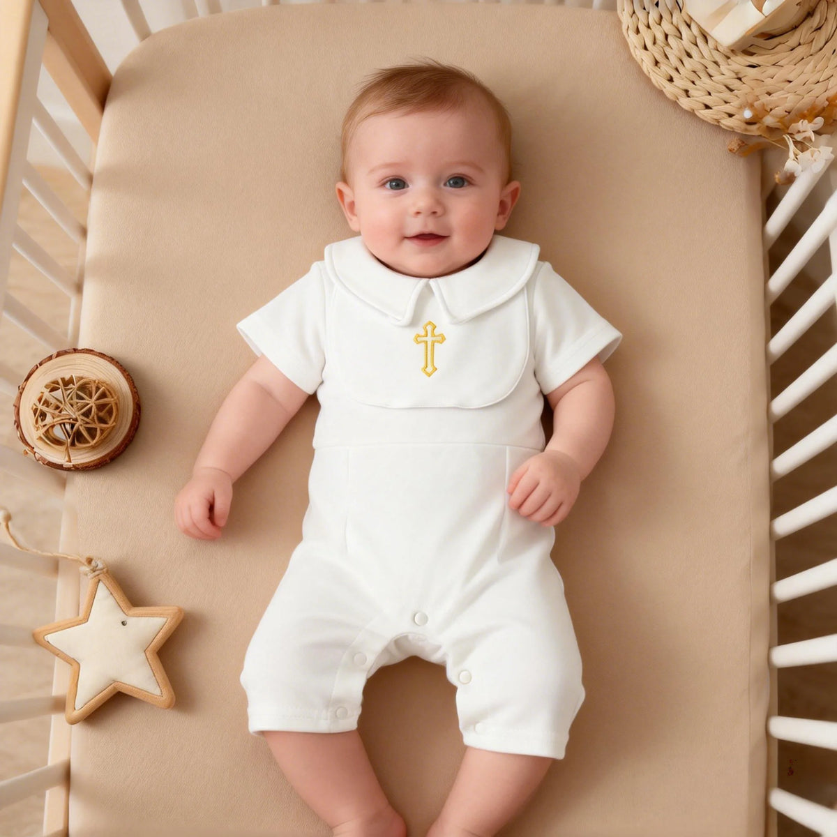 Soft Cotton Christening Outfit Set